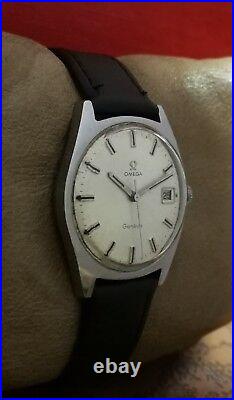 OMEGA GENEVE cal. 613 VINTAGE 60's SS RARE 17J SWISS WATCH