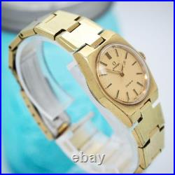 OMEGA Genève Manual Winding Dome Glass Gold Rare Vintage Ladies Watch