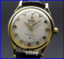OMEGA K18 Solid Gold Constellation Cal 505 Watch Overhauled 1959 Vintage Rare