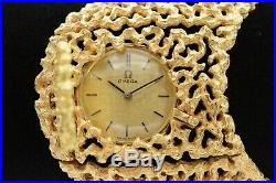 OMEGA Ladies Watch A VERY FINE AND RARE 18K GOLD ASYMMETRICAL BRACELET Vintage