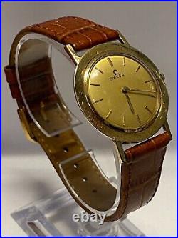OMEGA Rare Gold Tone Thin Vintage C. 1940's Round Unisex Watch $7K APR with COA