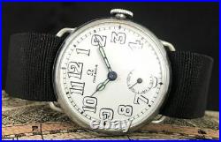 OMEGA Rare Trench 1921s Early Type 34mm WW1 Vintage Manual Winding Mens Watch