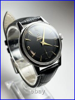OMEGA Seamaster Manual Wind 1950s Rare Black Dial Vintage Watch