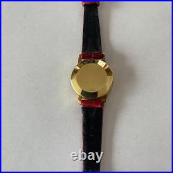 OMEGA Solid Gold 18k Quartz Watch Vintage Rare Japan