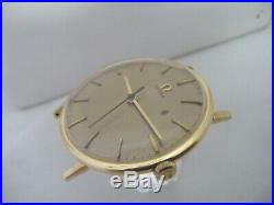 OMEGA VINTAGE Solid 18k Yellow GOLD 33 MM MENS WATCH RARE