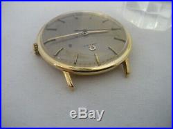 OMEGA VINTAGE Solid 18k Yellow GOLD 33 MM MENS WATCH RARE