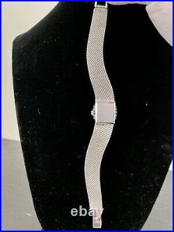 OMEGA Vintage 1970 18K White Gold Ladies Dress Watch 21mm 1.06CT Diamond RARE 7