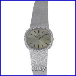 OMEGA Vintage 1971 Ladies Dress Watch 27mm 18kt White Gold with Diamonds Rare