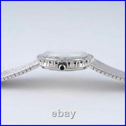 OMEGA Vintage 1971 Ladies Dress Watch 27mm 18kt White Gold with Diamonds Rare