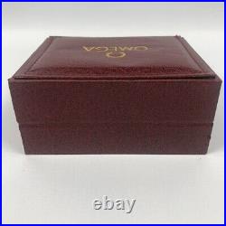 OMEGA Vintage Watch Box burgundy bourdeax color dark brown Rare