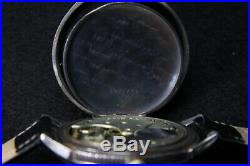 OMEGA hand-winding rare antique vintage men's wristwatch black dial mechanical