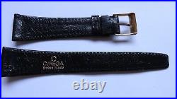 OMEGA leather vintage bracelet watch band RARE NEW NOS 20mm