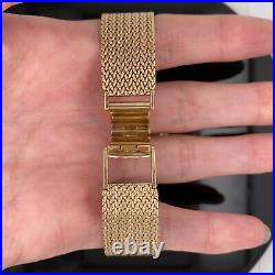 Omega 14k Solid Gold Diamond Vintage Watch Cal 1375 Box Papers / Rare