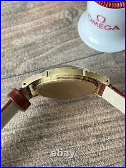 Omega 18k Watch Automatic Vintage Men's 1954 Rare, Serviced + Warranty