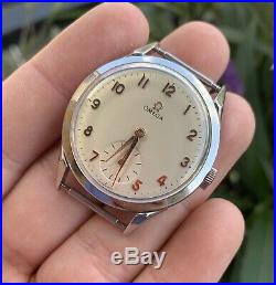 Omega 2605/8 Stunning Vintage Watch Steel ARACNO CASE Ultra Rare Cal 266
