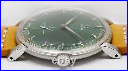 Omega 39mm Jumbo Rare Size Green Sub Second Men's Vintage Watch