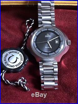Omega Automatico GENEVE Nos Cobra Stingray Vintage Watch Box Full Set 80s Rare
