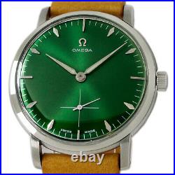 Omega Calatrava Hulk Green Jumbo Very Rare 39mm Sub Second Mens Vintage Watch