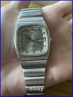 Omega Constellation Automatic Tv Case Square Rare Bracelet 1192/192 Vintage 70s