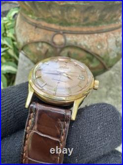 Omega Constellation Calendar 168.005 Solid 18k Rose Gold Pie Pan Auto Rare Omega Constellation Calendar 168.005 Solid 18k Rose Gold Pie Pan Auto Rare