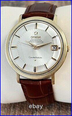 Omega Constellation Pie Pan 14k Watch Vintage Men's 1964 Rare, Warranty+Serviced