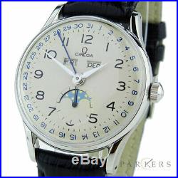 Omega Cosmic Triple Calendar Vintage Mechanical Rare Wristwatch 1944