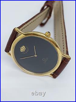 Omega DeVille Men's Watch Quartz Vintag 70s King Hussein Jordan Gold Plated Rare