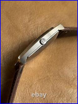 Omega De Ville Automatic Watch 1970s Vintage Silver Dial Tonneau Case 38mm Rare