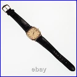 Omega De Ville Light Brown Dial Quartz Lady'S Antique Watch Vintage Rare Used