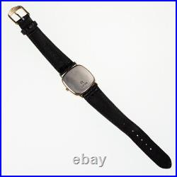 Omega De Ville Light Brown Dial Quartz Lady'S Antique Watch Vintage Rare Used