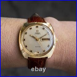Omega De Ville Ref. 166.053 Vintage Day Date Rare Automatic Mens Watch Auth Works