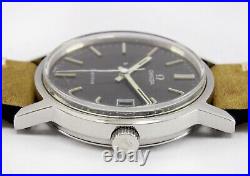 Omega Geneve Date Original Grey Dial Mens Vintage Watch 136.0099 RARE