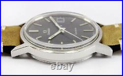 Omega Geneve Date Original Grey Dial Mens Vintage Watch 136.0099 RARE