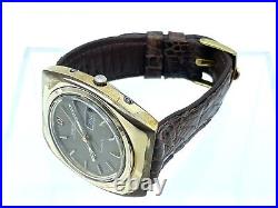 Omega Geneve Mega Quartz 32khz 14K Gold Capped Vintage CAL1310 Men's Watch Rare