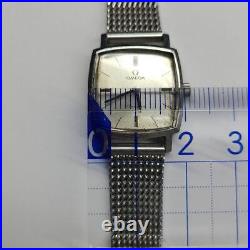 Omega Geneve Watch Manual Ladies Silver Dial 20Mm Square Vintage Swiss Made Rare