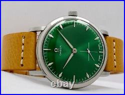 Omega Green 39mm Jumbo Rare Size Sub Second Men's Vintage Watch