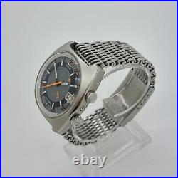 Omega Memomatic Seamaster Steel Vintage Watch with Rare Mess Omega Strap 166.071