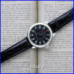 Omega Pilot Watch Solid Silver Manual-Wind 1910s Conversion Rare Vintage 47mm