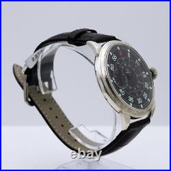 Omega Pilot Watch Solid Silver Manual-Wind 1910s Conversion Rare Vintage 47mm