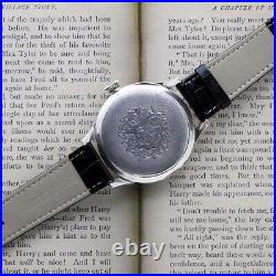 Omega Pilot Watch Solid Silver Manual-Wind 1910s Conversion Rare Vintage 47mm