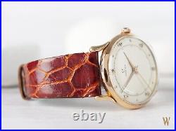 Omega Rare 18ct Rose Gold Jumbo Men's Vintage Wrist Watch