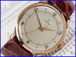 Omega Rare Vintage 18Ct Rose Gold Jumbo Men's Vintage Wrist Watch