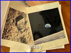 Omega Rare Vintage NASA Photo Kit in Moon Crater Box 40cm by 50cm 1969