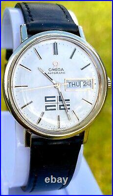 Omega SeaMaster De Ville 1977 Day Date C6336 RARE Vintage Automatic Watch 35mm