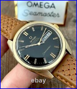 Omega Seamaster 14k Rare Automatic Men's Vintage Watch 1969, Serviced + Warranty