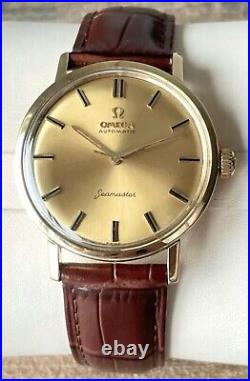 Omega Seamaster 18k Automatic Watch Vintage Men's 1961 Rare, Serviced + Warranty