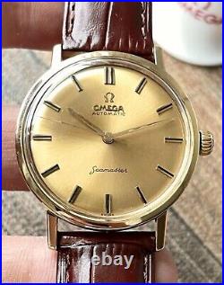 Omega Seamaster 18k Automatic Watch Vintage Men's 1961 Rare, Serviced + Warranty