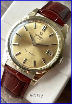 Omega Seamaster 18k Automatic Watch Vintage Men's 1964 Rare, Serviced + Warranty