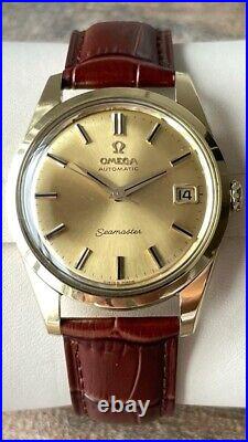 Omega Seamaster 18k Automatic Watch Vintage Men's 1964 Rare, Serviced + Warranty