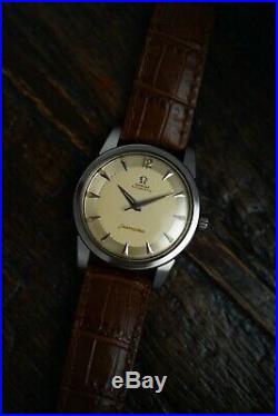 Omega Seamaster 2846 10 SC Thick Lug Two Tone Dial Vintage Watch Rare 1950s Auto
